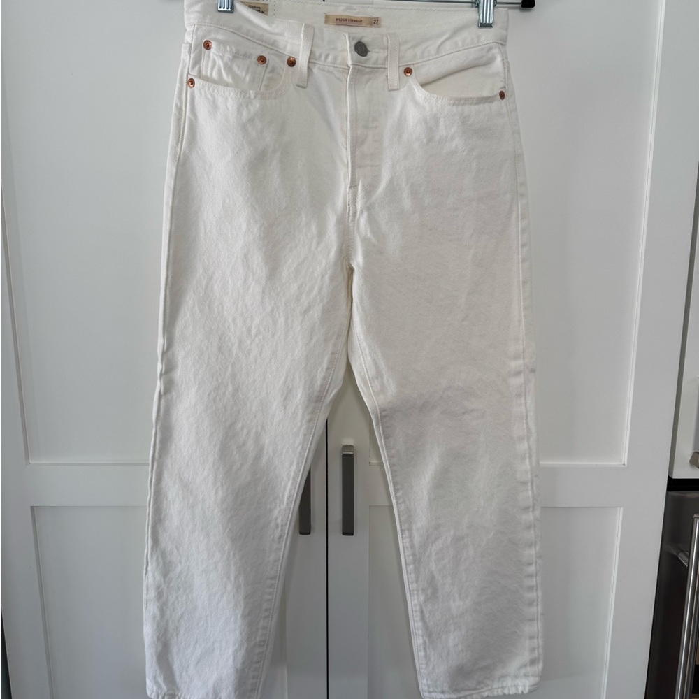 Levi’s Straight Leg White Denim Jeans